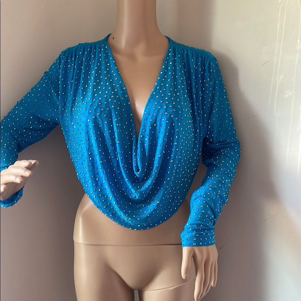 Elegant Blue Women's Top